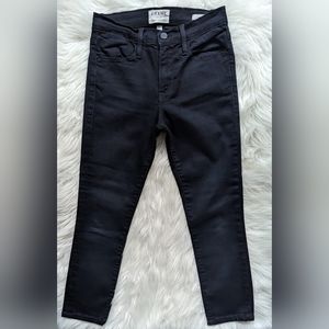 EUC Frame black Le High Skinny mid rise tencel/cotton/polyester/elastane denim